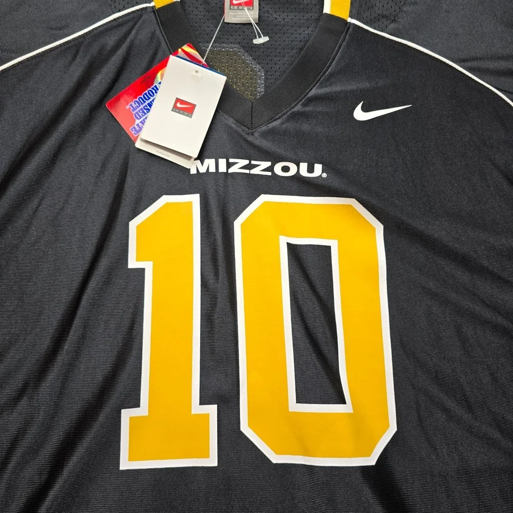 Missouri Tigers Football Jersey Mens 2XL Black Vintage Nike Team NWT #10‎ Mizzou